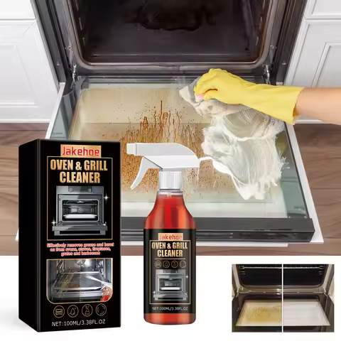 Jakehoe Oven and Grill Cleaner Spray Ultra Powered Eliminates Thick Grease & Build-Up Griddle & BBQ