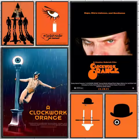 Movie A Clockwork Orange Poster High-definition posters, wall art for living room and home decor.