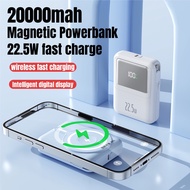 3in1Magnetic Mini Power Bank Detachable Cables Fast Charger 20000mAh Portable Travel Powerbank for Iphone15