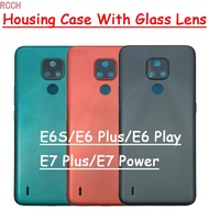NEW Battery Back Cover Rear Door Panel Housing Cover With Camera Lens For Motorola Moto E6S E7 Power