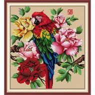 Joy Sunday Stamped Cross Stitch Ktis DMC Threads Chinese Cross Stitch Set DIY Needlework Embroidery Kit-Beautiful Parrot