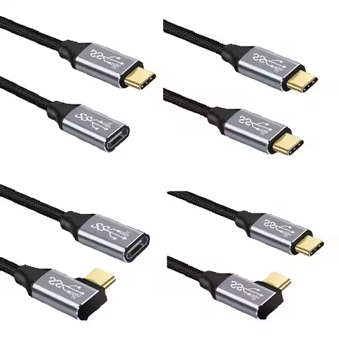 USB C 3.1 Gen2 10Gbps Extension Cable Type C To C PD 100W QC4.0 3.0 5A Fast Charging Date Cable For 