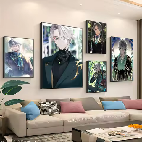 1pc Game Genshin Impact Accounts Alhaitham Poster Stickers Art Wall Murals Decor Game