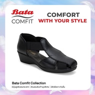 Bata Comfit บาจา คอมฟิต รองเท้าเพื่อสุขภาพ รองเท้าแตะเพื่อสุขภาพ รองเท้ารัดส้น รองเท้าทำงานแบบสวม สำหรับผู้หญิง รุ่น GERDA สีดำ 6516435
