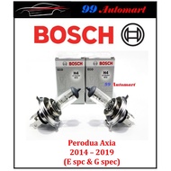 2 PC Bosch  Perodua Axia (E &amp; G Spec) Headlamp HeadLight Light Bulb year 2014 2015 2016 2017 2018 2019