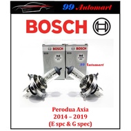 2 PC Bosch  Perodua Axia (E & G Spec) Headlamp HeadLight Light Bulb year 2014 2015 2016 2017 2018 20