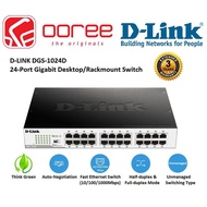 D-LINK DGS-1024D 24 PORT GIGABIT DESKTOP / RACKMOUNT SWITCH IN METAL CASING bf7G