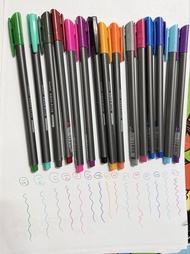 全走-15支是韓國慕那美（Monami）品牌的 Aqua Plus 系列水性簽字筆（Fineliner） /Monami Aqua Plus Fineliner 0.4mm 16 Colors Set