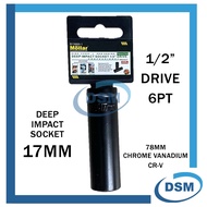 MATA MOLLAR 17 mm Long Impact Wrench Deep Socket 1/2" Shock CIW