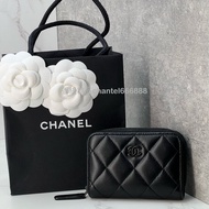 💗香緹國際精品💗 530 Chanel ｜so black系列 拉鏈錢包
