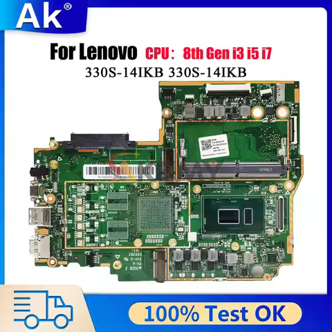 With I3 I5 I7 8th Gen CPU 4GB RAM 330S-14IKB Laptop Motherboard For Lenovo Ideapad 330S-14IKB 100% F