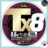 DUEL Tx8 PE Fishing Line - High Strength, High Sensitivity, Durable Fishing Line with 5-Color Markin