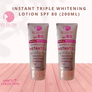 SY GLOW [2 PCS] TRIPLE WHITENING INSTANT WHITE HAND & BODY LOTION SPF 80 (200ml) - SET 3