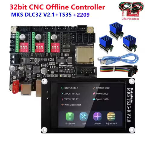 MKS DLC32 v2 32bits GRBL Offline Wifi Controller TS35-R LCD Display CNC3018 MAX PRO Upgrade kits for