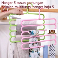 GANTUNGAN 5-tier hanger, multi-function clothes hanger, 5-layer clothes hanger