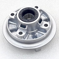 ( Silver / Chrome ) Clutch Sprocket Hub Assy - Oil Seal + Bearing Yamaha Y80 Y100 Sport 100 Sport100