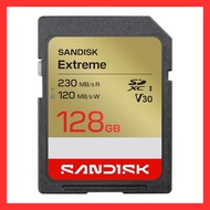 SanDisk 128GB Extreme SD UHS-I Card - Up to 230MB/s Read Speed ​​and 120MB/s Write Speed, 4K UHD Vid