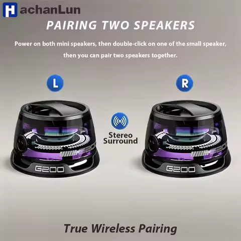 Bluetooth 5.3 Portable Speaker G200 RGB Lighting Magnetic Speaker BT5.3 Mini Sound Box 7 Hours Playb