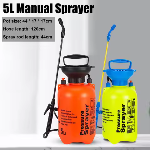 5L Manual Sprayer Garden High Pressure Sprayer For Garden Watering, Farmland Spraying, Household Dis