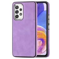 全城熱賣 - 適用於三星Galaxy A23 5G 膚感貼皮電鍍防震手機保護殼（紫色）