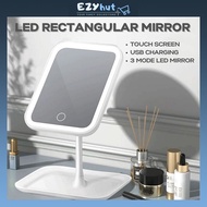 3 Modes Rechargeable LED Desk Mirror Dressing Table Mirror Beauty Makeup Mirror Fill Light Adjustabl