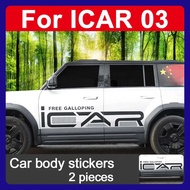 PuraAutoRepair Chery ICAR 03 Jaecoo 6 J6 EV ชิ้นส่วนป้องกันล้อ  สติ๊กเกอร์ตกแต่งล้อรถยนต์ การปรับแต่