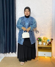 Outer Cardigan Tunik Brukat Jumbo LD 120 Brokat Organza Full Payet Kondangan Baju Raya Wisuda