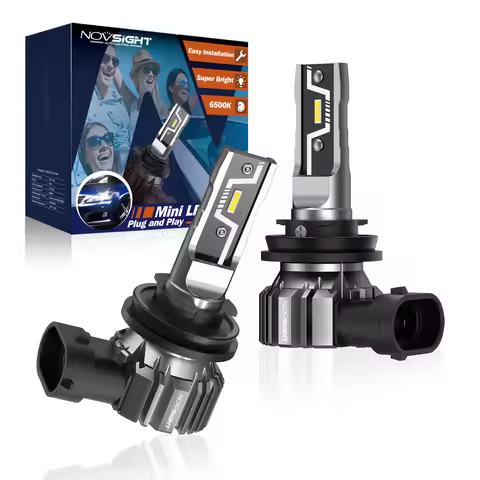 NOVSIGHT H11 LED Headlight Bulb H7 H4 H8 H9 H1 9005 HB3 9006 HB4 led h11 Mini Size Car Lamps 50W 100