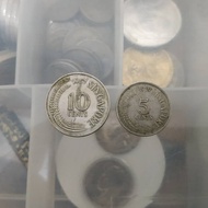 Koin Kuno 5 dan 10 cent Singapura 1967 dan 1979