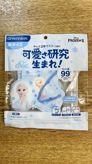 Greennose 3D立體兒童口罩 5片裝 6歲+ Frozen Elsa 平行進口