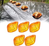 5 X Cab Marker Light Amber Cover, Cab Roof Running Light, Accessories Light Lens Compatible with 199