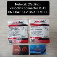 Network (Cabling) Vascolink connector RJ45 CNT CAT 6 EZ Gold TRANSLUCENT
