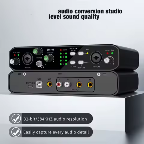 A99E-Sound Card Mixer External USB Computer Driver-Free High Sampling Rate Small Design For Live Str