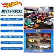Hot Wheels Legends Of Speed 6-Pack Diecast Cars, Including Pontiac GTO, Ford Mustang, Chevrolet, Vol