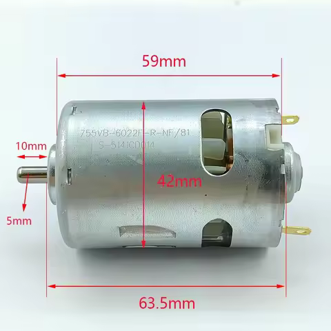 RS-755SH-6022 DC 12V 14.4V 18V 18700RPM High Speed Power Front Ball Bearing RS-755 Motor Electric Dr