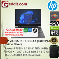 HP VICTUS 15-FB1013AX GAMING LAPTOP (RYZEN 5 7535HS,8GB DDR5,512GB SSD,15.6"FHD 144Hz,RTX2050 4GB,WIN11)FREE BACKPACK