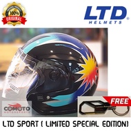 READY STOCK LTD HELMET LTD SPORT SPECIAL LIMITED EDITION BLACK (FREE ANTI LOST KEY CHAIN) 100% ORIGI