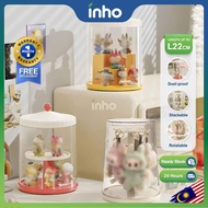 INHO L18-21cm Rotatable Display Box Blind Box Storage Display Case Toy Figure Organizer Cabinet