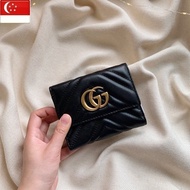 Gucci_ Bag LV_ Bags Wallet Women's Middle Card Holder Coin Purse Sheepskin V-pattern Short Bill Girls JHDW 3ATG