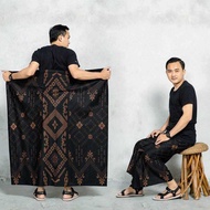 Sarung Palekat Hitam Balimon sarung Batik Motif Wadimor Cabut Print Sarung Batik Pria Dewasa