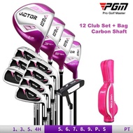 PGM LTG007 Ladies Golf Stick 12 Club Set With Bag Original Carbon Women's Stick