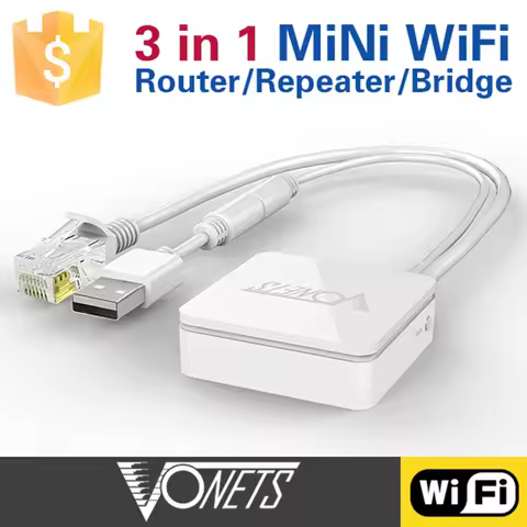 Vonets VAR11N-300 MINI WiFi Wireless Networking Router & Bridge Router Wifi Repeater with 1 WAN/1 LA
