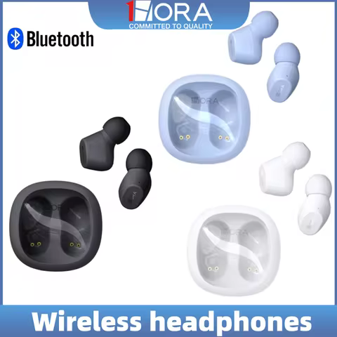 1HORA Bean-shaped transparent window TWS earphones AUT208 true wireless stereo sports headphones in-
