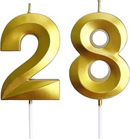 2.76" 28th 82nd Number Candles Birthday Gifts for Women Men Birthday Decorations Birthday Candles Nu