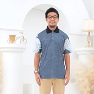 [SALES] Hazel TD Printed Tshirt Lelaki Berkolar - Melati | Casual Tshirt