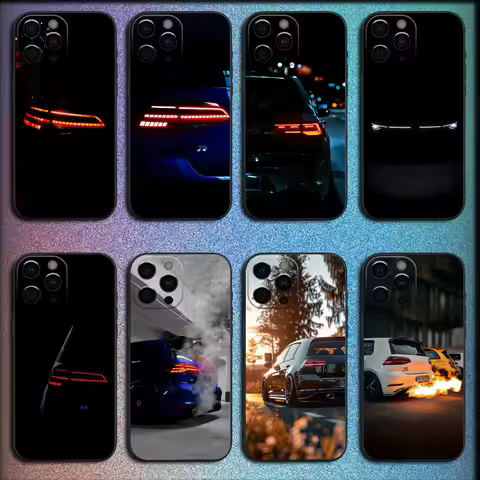 CAR G-Golf MK 7 GTI Phone Case For iPhone 16,15,14,13,12,11,Pro,X,XS,Max,XR,Plus,Mini Soft Black Cov