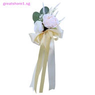 GREATSHORE Creative Artificial Flower Wedding Car Decor Flower Door Handles Rearview Mirror Decoration Accessories Marriage Props Gifts SG