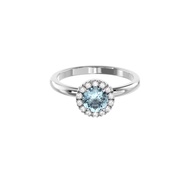 Lydia Ring (Aquamarine) - Rhodium Plated