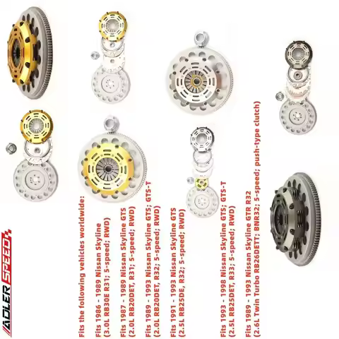 ADLERSPEED Racing Single/Twin Disc/Sprung Twin Disc/Triple Disc KIT for Nissan Skyline GTS; GTS-T GT