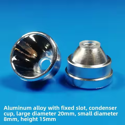 LED Flashlight Reflector Dia. 20mm Aluminum Reflector SMO OP reflect cap with LED insulation gasket 